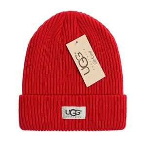 UGG Red Skull Cap Cuffed Beanie Adult One Size Fits Most